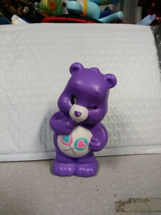 Purple Share Bear Care Bear 3 " Pvc Solid Figure Lollipop Toy