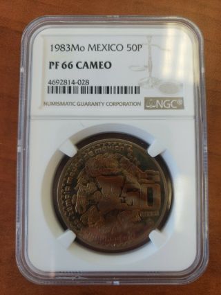 1982 1983 Mexico 50 Pesos Proof Pf Ngc Pf66 Cameo Rare