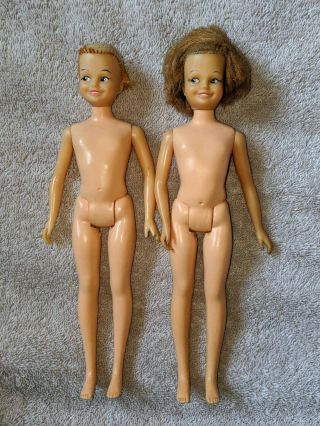 (2) 1964 ideal dodi dolls peppers friend tlc or parts 2