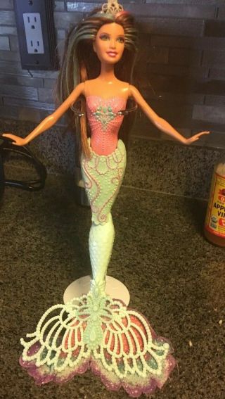 Barbie Doll Color Magic Mermaid Blonde Blue Tail Mattel
