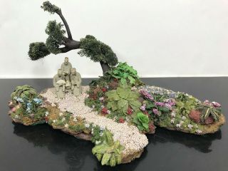 Ooak Micro Miniature Chinese Bonsai Garden Mystical Fantasy Diorama Art Scene