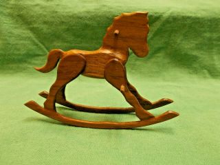 Dollhouse Miniature Wooden Rocking Horse