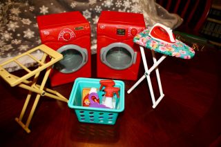 Washer And Dryer 16 " Doll Playset