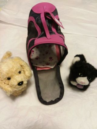 American Girl Doll Pet Carrier With Dog And Cat