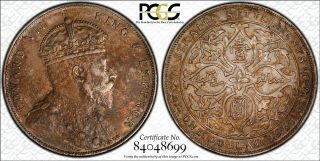 1907 - H Straits Settlements 1 Dollar World Silver Coin Pcgs Au Details Edward Vii