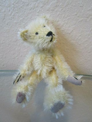 Artist Signed Miniature Sparse Mohair Jointed Teddy Bear George 