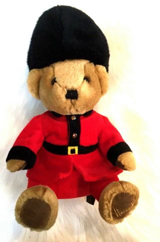 Harrods Knightsbridge Teddy Bear Brown London Plush Royal Guard 12” Red Suit