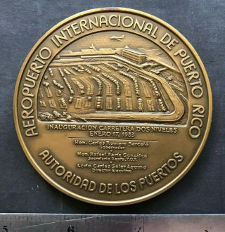 Puerto Rico 1983 Aeropuerto Internacional Pr Adhesion Bppr 90 Aniv.  Bronze Medal