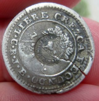 1846 Jb (costa Rica) Silver (1/2 Real) W/ Countermark (lion) - - Very Scarce - - -