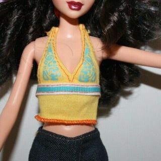 Barbie Doll My Scene Yellow & Blue Halter Top 2