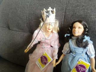 Wizard Of Oz Dolls.  Gilda And Dorothy And Toto