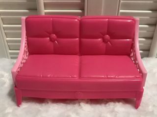 Barbie Pink Dream House Couch X7949 Lattice Work Arms Sofa Love Seat Furniture