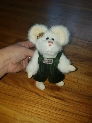 Boyds Plush Bears Colby S Mouski Mouse W/ Velvet Overalls Christmas Collectible