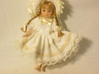 Miniature Porcelain Doll 5 "