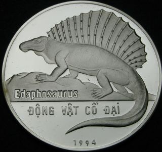 Vietnam 100 Dong 1994 Proof - Silver - Edaphosaurus - 670 ¤