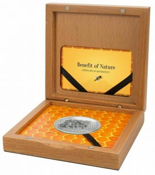 Honeybee Benefit Of Nature 1 Oz Silver Coin Cameroon 1000 Francs 2019