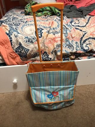 American Girl Bitty Baby Or Bitty Twin Suitcase (rolling) Blue Striped