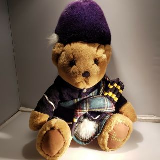 Harrods Knightsbridge Scottish Bag Pipe 12 " Teddy Bear