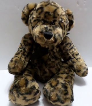 Safari Leopard Bear Leopard Pattern Teddy Bear Plush Stuffed Animal Ganz - H13496