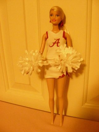 Alabama Cheerleader Barbie - Slender; Blonde; Brown Eyes; Pom Poms