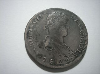 Sba33 Mexico Zacatecas 8 Reales 1821 Zs Rg Silver