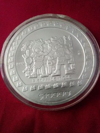 10000 Pesos Piedra De Tizoc [170] Grams Silver