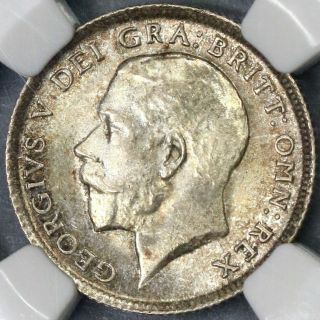 1914 Ngc Ms 65 George V 6 Pence Great Britain Silver Coin (19082102c)