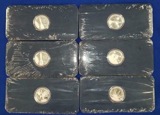6 - 1989 Marshall Islands $50 1 Ozt.  999 Silver Proof Coins Orig.  Pckg.  L56