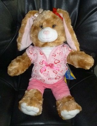 17 " Girl Bunny Rabbit Build A Bear Plush So Soft Pink Hoodie Outfit