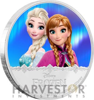 Disney Frozen - Elsa & Anna - Magic Of The Northern Lights - 1 Oz.  Silver Series