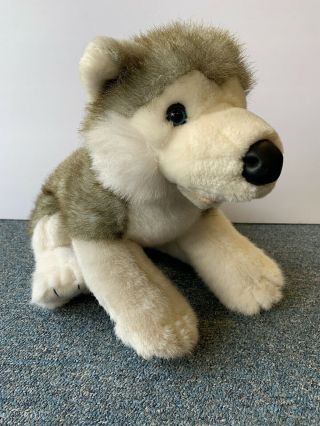 Build A Bear Siberian Husky Gray Wolf Puppy Dog Plush Stuffed 18  Soft