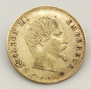 1858 A - France (5) Francs Circulated Gold Coin " Xf "