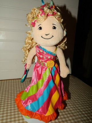 Groovy Girls Manhattan Toys Doll Lollipop Lola Plush Doll 13 " Rag Doll Euc