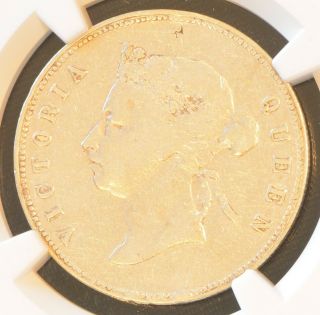 1894 China Hong Kong 50 Cent Victoria Silver Coin Ngc Vf Details