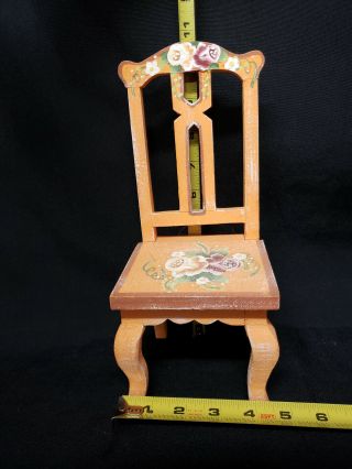 Doll Size Hand painted Wood Chair 12 