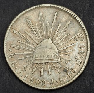 1830,  Mexico (1st Republic).  Silver 8 Reales (Cap Dollar) Coin.  San Luis Potosi 2