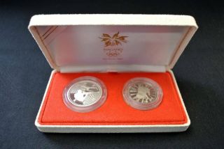 1998 Silver Coin Proof Bobsled Biathlon Japanese Nagano Olympics Set Of 2