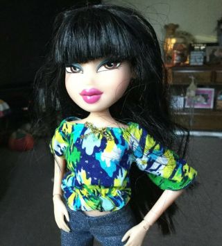 Bratz Doll Jade Hott Outfit Long Black Hair With Bangs