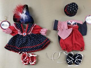 “yankee Doodle” Muffy & Hoppy Vanderbear Outfits (total Of 2) 1992 Nabco