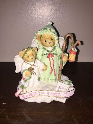 2002 Cherished Teddies Beverly And Lila We Wish You A Merry Christmas
