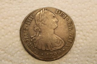 1799 8 Reales Mexican Silver Coin Carolus Iiii Please See Pictures