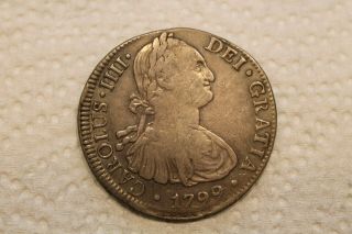 1799 8 Reales Mexican Silver Coin CAROLUS IIII Please See Pictures 2