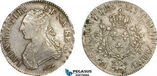 Ae020,  France,  Louis Xvi,  Ecu 1786 - Cow,  Pau,  Silver (29.  18g) Lightly Cleaned,  Xf