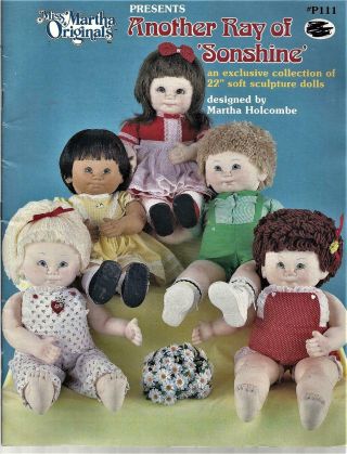 Another Ray Of Sonshine 22 " Soft Sculpture Doll Sewing Book Miss Martha