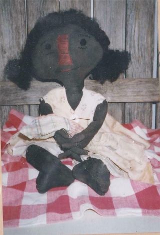Pattern - Primitive Black Annie Doll - Ruth Ann - Ragg Bagg Babys