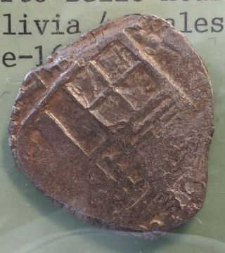 Bolivia 4 Reales Cob,  (1601 - 1629),  Fine,  Ex Porto Bello Hoard,  13.  3 Grams Silver