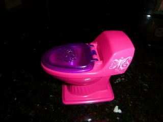 Barbie Doll House Bathroom Toilet Pink/purple