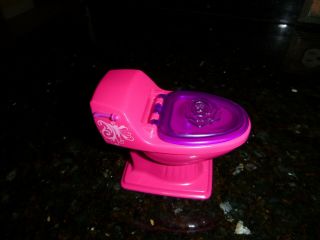 Barbie Doll House Bathroom Toilet Pink/Purple 3