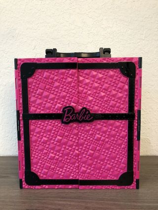 Euc Mattel Barbie Closet / Wardrobe Pink & Black Doll Storage Carry Case 2011