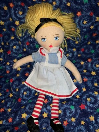 2009 Madame Alexander Alice In Wonderland 9 " Soft Doll Plush Stuffed Toy